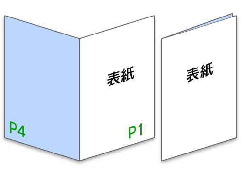 センター二つ折り（4P）