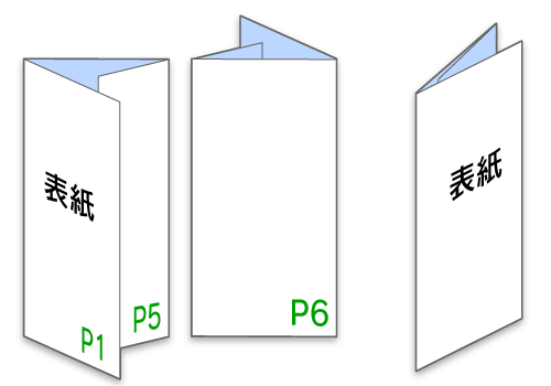 観音三つ折り(6P)